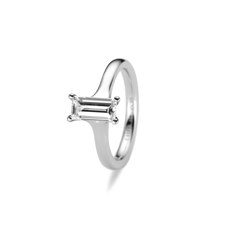 Solana Solitär Baguette Frontalansicht